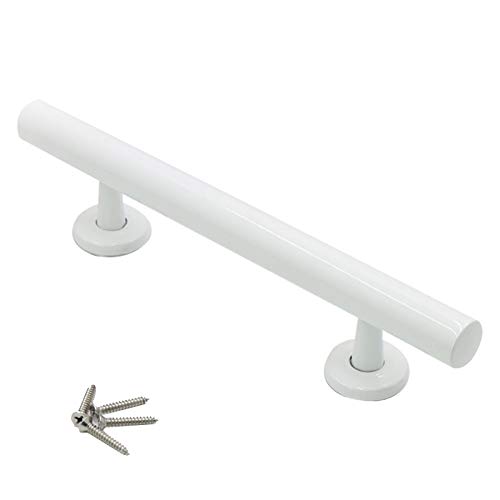 JF-Handrails Weißer Holztürgriff Mit Rundem Rohr, Einzeltürgriff Aus Edelstahl, Für Laden/Büro/Hotel Schiebetürgriff, 5 Größen (Size : 200 * 120mm) von JF-Handrails