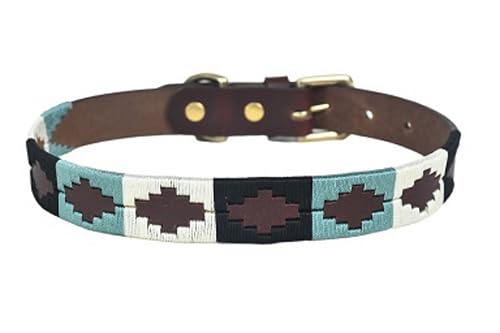 JF-Reitsport Leder Hundehalsband im Western-Design, Handgefertigt Trend Robust Breit (M 13-17 Inches) von JF-Reitsport