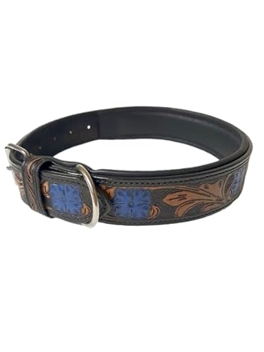 JF-Reitsport Leder Hundehalsband im Western-Design, Handgefertigt Trend Robust Breit (XS 9-11 Inches) von JF-Reitsport