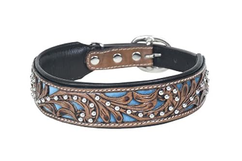 JF-Reitsport Leder Hundehalsband im Western-Design, Handgefertigt Trend Robust Breit (XXL 19-25 Inches) von JF-Reitsport