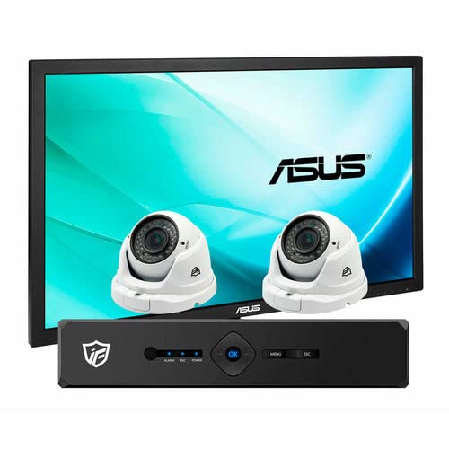 JF-TECH Videoüberwachungsset / 1 HD-Brenner 2 TB / 2 Kameras / 1 Monitor/kabelgebunden von JF-TECH