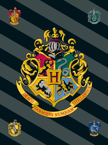 JFABRICS Kuscheldecke Harry Potter Hogwarts Wappen von Harry Potter