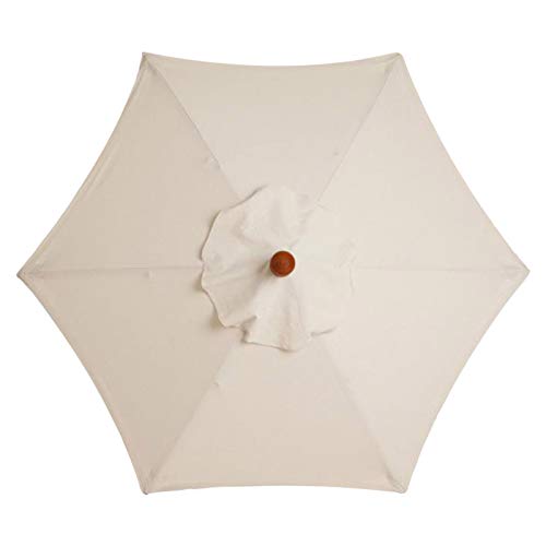 JFBUCF Ersatz-Sonnenschirm, Sonnenschirm, 3 m, 6 Rippen, Sonnenschirm, runder Regenschirm, für Outdoor, Strand und Markt von JFBUCF