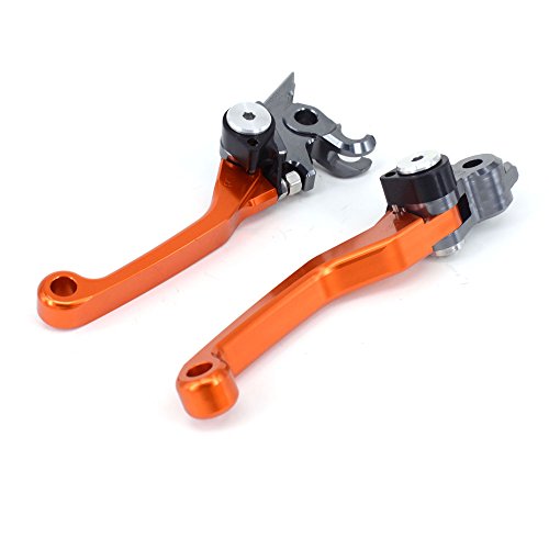 Motorrad Kupplungshebel Bremshebel,Hebel Billet Pivot für 125SX 150SX 150XC 200XC 200XC-W 450XC-F 505XC-F 125EXC 200EXC 250SX-F 450SX-F-Orange von JFG RACING