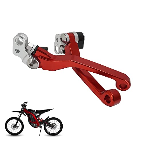 JFG RACING Motorradbremshebelkupplungshebel Aluminiumlegierung Einstellbarer Kupplungsbremshebel für Sur Ron Light Bee S/X Segway X160/x260 TALARIA STING-rot von JFG RACING