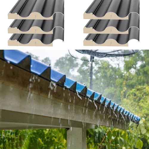 Dachplatten, 6 Stück Wellblech-Dachplatten, Dachabdeckung Ersatz for Stallungen Carport Terrasse, Anpassbar(Grey,L 1.1m/3.6ft) von JFGCTYHXY