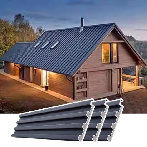 Dachplatten, Dachbahnen 3 Stück Allwetter-Seitenteile Dachziegel, 0,8-1,5 m lange Dachplatten/Firstkappe(L 1.25m/4.1ft) von JFGCTYHXY