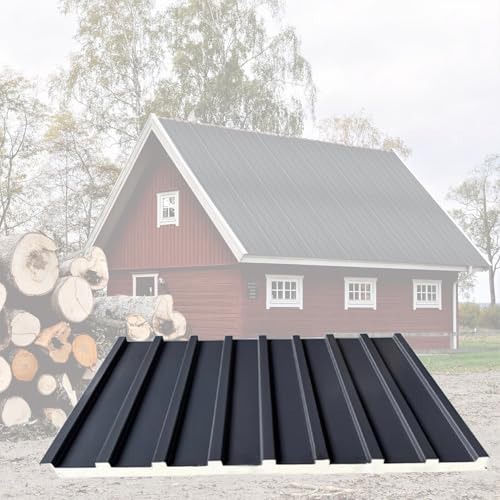 Dachplatten, Dachplatten, Verkleidungswände for Mobilheime, Hochleistungs-wetterfeste Metalldachplatten(Grey,1.2m/3.9ft) von JFGCTYHXY