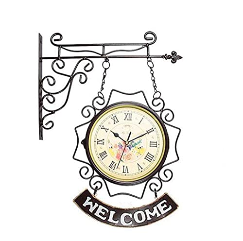 JFGCTYHXY Doppelseitige Wanduhr, Doppelseitige Wanduhr, Retro-Uhr for den Außenbereich, Garten, Innenbereich, leicht zu lesen und installieren JFGCTYHXY Doppelseitige Wanduhr, Doppelseitige Wanduhr, Retro-Uhr for den Außenbereich, Garten, Innenbereich, leicht zu lesen und installieren von JFGCTYHXY