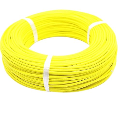 JFGCTYHXY Elektrokabel, Hitzebeständig bis 300 °C. Glasfasergeflochtener Hochtemperatur-Silikondraht und -Kabel 22 AWG 0,3 mm2 – 9 6(0.75mm 18AWG) von JFGCTYHXY