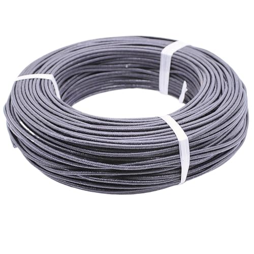 JFGCTYHXY Elektrokabel, Hitzebeständig bis 300 °C. Glasfasergeflochtener Hochtemperatur-Silikondraht und -Kabel 22 AWG 0,3 mm2 – 9 6(6.0mm 9AWG) von JFGCTYHXY