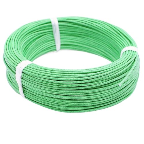 JFGCTYHXY Elektrokabel, Hitzebeständig bis 300 °C. Glasfasergeflochtener Hochtemperatur-Silikondraht und -Kabel 22 AWG 0,3 mm2 – 9 6(6.0mm 9AWG) von JFGCTYHXY
