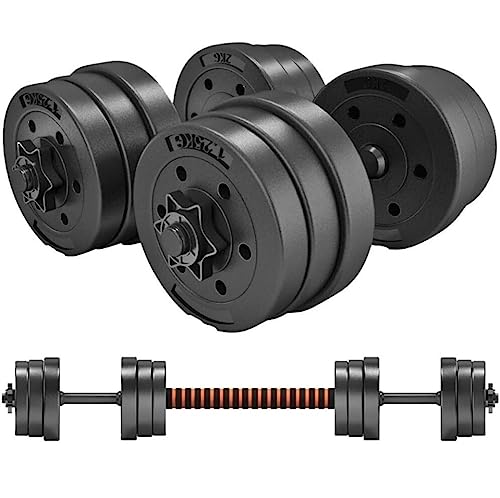 JFGCTYHXY Hanteln, Hanteln Set Gewichte Fitnessgeräte Verstellbare Langhantel Hantel Dual-Use-Arm-Trainingsgerät Haushalt(10kg(5kg*2)) von JFGCTYHXY