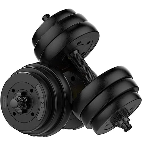 JFGCTYHXY Hanteln, Hantelset, Gewichte-Set, 2-teilig, verstellbare Hanteln, Rutschfester Griff, Fitness-Hantelgewichte-Set for Herren, Übungsarmmuskulatur(10kg(7.5kg*2)) von JFGCTYHXY