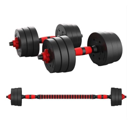 JFGCTYHXY Hanteln, Hantelset, Gewichte-Set, EIN Paar Hanteln, 2-in-1-Hebehanteln, verstellbare Langhantel, multifunktionales Fitnesstraining for den Haushalt(20kg(10kg*2)) von JFGCTYHXY