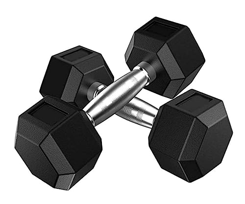 JFGCTYHXY Hanteln, Hantelset, Gewichteset, Sechseckhantel aus massivem Eisen, gummierte mit Metallgriffen, Heimsport, Fitness(15kg(7.5kg*2)) von JFGCTYHXY