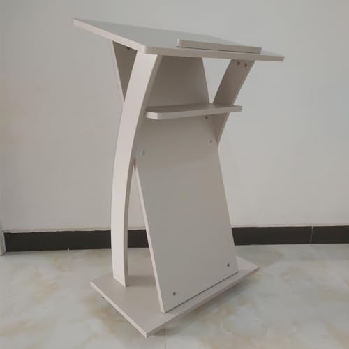 JFGCTYHXY Rednerpult, Geneigtes Rednerpult aus Holz, Stehpult auf Rädern – Ideales Podium for Klassenzimmer und Hochzeiten Einfache Montage von JFGCTYHXY
