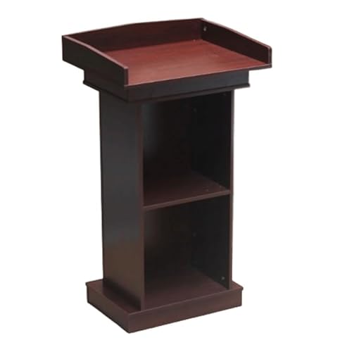 JFGCTYHXY Rednerpult, Rednerpult-Podiumständer, Vintage-Holz-Podiumständer mit offenem Stauraum, tragbarer Konferenztisch for Lehrer, multifunktionaler Rednerpultständer von JFGCTYHXY