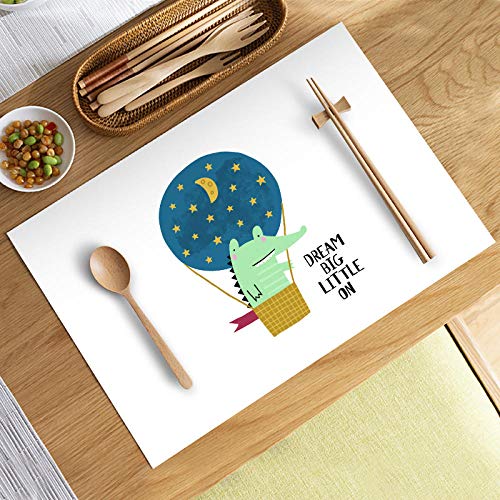 JFGCTYHXY Tassenuntersetzer, Geschmackloses wasserdichtes Tischset, Western-Tischset, Stoffuntersetzer, Student, PVC, Verbrühungsschutz, Wärmedämmung, Home-Yr9-1_35 x 45 cm(Yr9 1,40 * 60cm) von JFGCTYHXY