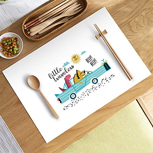 JFGCTYHXY Tassenuntersetzer, Geschmackloses wasserdichtes Tischset, Western-Tischset, Stoffuntersetzer, Student, PVC, Verbrühungsschutz, Wärmedämmung, Home-Yr9-1_35 x 45 cm(Yr9 11,40 * 60cm) von JFGCTYHXY