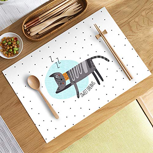 JFGCTYHXY Tassenuntersetzer, Geschmackloses wasserdichtes Tischset, Western-Tischset, Stoffuntersetzer, Student, PVC, Verbrühungsschutz, Wärmedämmung, Home-Yr9-1_35 x 45 cm(Yr9 14,30 * 45cm) von JFGCTYHXY