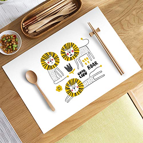 JFGCTYHXY Tassenuntersetzer, Geschmackloses wasserdichtes Tischset, Western-Tischset, Stoffuntersetzer, Student, PVC, Verbrühungsschutz, Wärmedämmung, Home-Yr9-1_35 x 45 cm(Yr9 2,40 * 60cm) von JFGCTYHXY