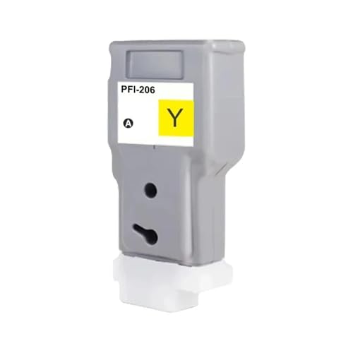 JFGIkLFD 300 ml PFI206 PFI 206 PFI-206 Farb-Tintenstrahl-Tintenpatrone, kompatibel mit IPF6400 IPF6450 IPF6400S IPF6450S IPF6400SE Drucklösungen(PFI-206-Y) von JFGIkLFD