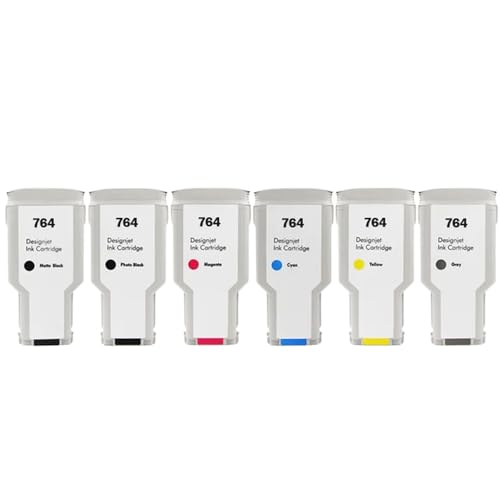 JFGIkLFD 764 C1Q17A C1Q16A C1Q13A C1Q14A Kompatible Farbtintenpatrone Kompatibel mit DesignJet T3500 Drucker(ONE Set 300ML) von JFGIkLFD