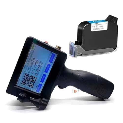 JFGIkLFD Eco-Solvent-Tintenpatrone 2588 Schwarz Kompatibel mit 600 DPI Thermo-Handdrucker, kompatibler Inkjet-Coder, Ablaufdatum 12,7 mm(Printer with Ink) von JFGIkLFD