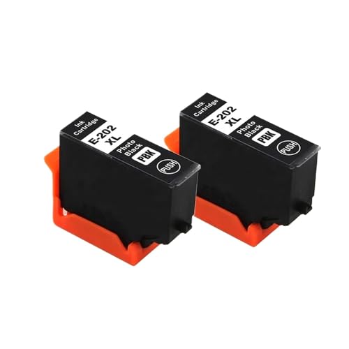 JFGIkLFD Kompatible Tintenpatrone 202XL T202XL T02G1 T02H1 Kompatibel mit Expression XP-6000 XP-6001 XP-6005 XP-6100 XP-6105(2PCS Photo Black) von JFGIkLFD