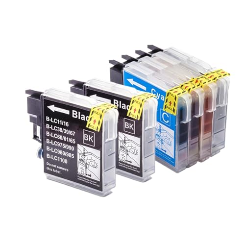 JFGIkLFD Kompatible Tintenpatronen 6X Kompatibel mit LC60 LC61 LC65 LC67 LC975 LC980 LC990 LC1100 LC11 LC16 LC38 LC39 LC985 JFGIkLFD Kompatible Tintenpatronen 6X Kompatibel mit LC60 LC61 LC65 LC67 LC975 LC980 LC990 LC1100 LC11 LC16 LC38 LC39 LC985 von JFGIkLFD