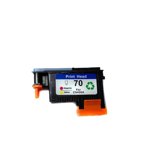JFGIkLFD Kompatibler Druckkopf Kompatibel mit 70 C9406A Magenta Gelb Kompatibel mit Designjet Z2100 Z5200 Z3100 Z3200 von JFGIkLFD