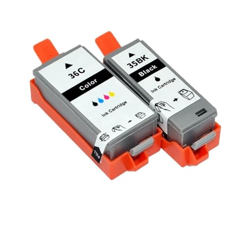 JFGIkLFD Kompatibles Tintenpatronen-Set, 2 Stück, Kompatibel mit PGI35 CLI36, funktioniert mit IP100 IP100B IP100 260 320 Druckern von JFGIkLFD
