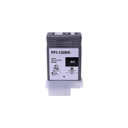 JFGIkLFD PFI-120 Tintenpatrone mit Chip und Pigmenttinte, kompatibel mit TM-200 TM-205 TM-300, 130 ml pro PC(1PC BK) von JFGIkLFD
