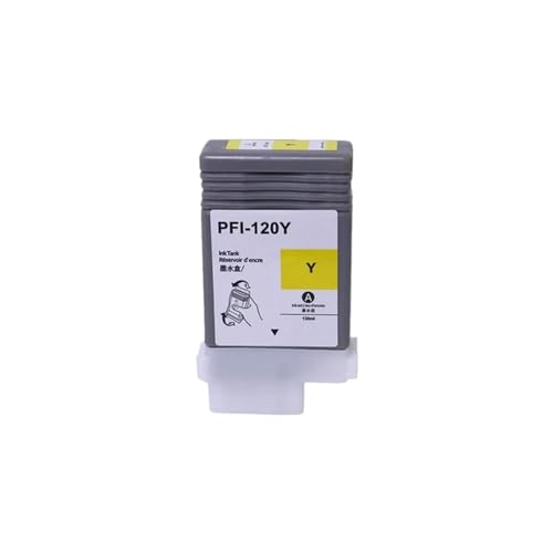 JFGIkLFD PFI-120 Tintenpatrone mit Chip und Pigmenttinte, kompatibel mit TM-200 TM-205 TM-300, 130 ml pro PC(1PC Y) von JFGIkLFD