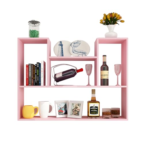 JFOZDM Wandregal Hängeregal, Holz Bücherregal Wand Schweberegal in Moderner Optik, Wandboard Freischwebend, Holzregal Offen Zum Hängen, Deko Regal für Wohnzimmer, Schlafzimmer, Küche von JFOZDM