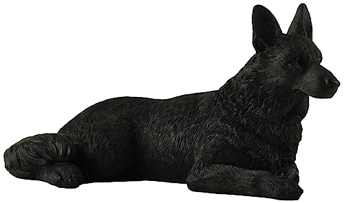 JFSM INC. 15,2 cm schwarze Schäferhund-Figur – schwarzer Deutscher Schäferhund, Geschenke, Geschenke für Deutsche Schäferhund-Liebhaber, schwarzer Deutscher Schäferhund Dekor von JFSM INC.