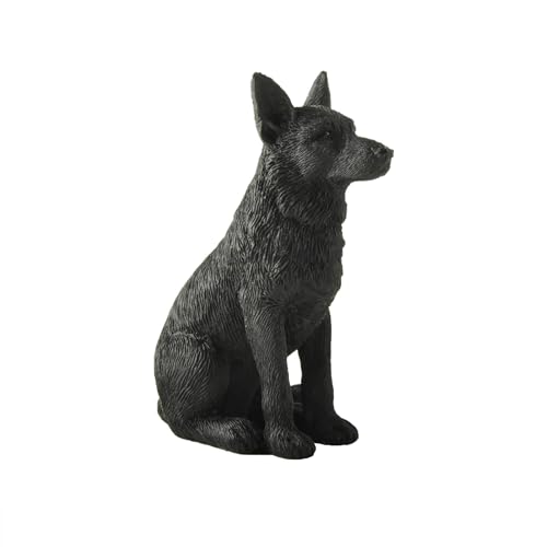 JFSM INC. Dekofigur Deutscher Schäferhund, 8,9 cm, schwarzer Schäferhund, Geschenke für Deutsche Schäferhund-Liebhaber, schwarzer Schäferhund, Dekor von JFSM INC.