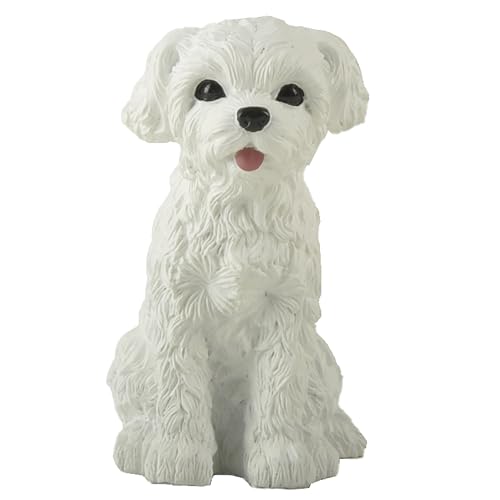 JFSM INC. Malteserwelpe Figur – Malteser-Statue – Weihnachtsstrumpffüller von JFSM INC.