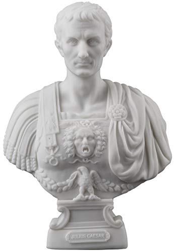 Julius Caesar Büste Statue weiß lackiert von JFSM INC.