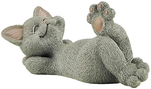 Skurrile niedliche Katze auf dem Rücken liegende Figur - Happy Cat Collection - Geschenke für Katzenliebhaber, Katzenliebhaber Geschenke für Frauen, Katzenliebhaber Geschenke für Männer, Katzendekor von JFSM INC.