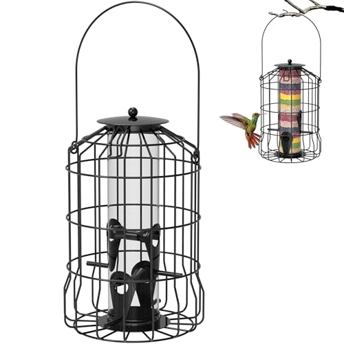 Squirrel Resistant Bird Feeders. Bird Feeder with 4 Perches for Small Backyard Birds ONLY.Squirrel Proof/Chew Proof/Rustproof Squirrel Resistant Bird Feeders. Bird Feeder with 4 Perches for Small Backyard Birds ONLY.Squirrel Proof/Chew Proof/Rustproof von JFTOOIS