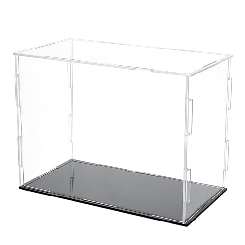 JFUTD Schaukasten Vitrine mit Schwarzer Basis Klare Acrylkasten Organizer Staubdichte Schaukasten Acryl für Action-Figuren Spielzeug Sammlerstücke,2mm, 45/50/55/60/65/70cm(45x45x50cm/18x18x20in) von JFUTD