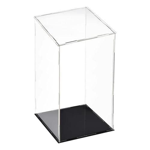 Transparente Acryl-Vitrine, zusammenbaubar, würfelförmige Aufbewahrungsbox, Organizer, Ständer, staubdichter Schutz, Vitrine mit schwarzem Boden für Sammlerstücke,2mm, 10/15/20/30/35/40cm(40x40x40cm/1 Transparente Acryl-Vitrine, zusammenbaubar, würfelförmige Aufbewahrungsbox, Organizer, Ständer, staubdichter Schutz, Vitrine mit schwarzem Boden für Sammlerstücke,2mm, 10/15/20/30/35/40cm(40x40x40cm/1 von JFUTD