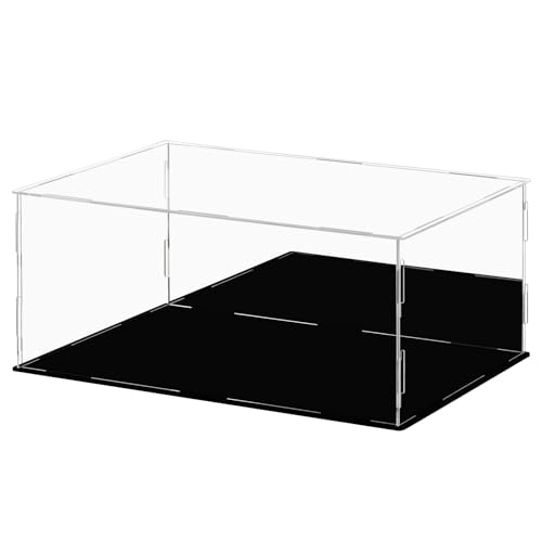 Transparenter Acryl Vitrine zum Ausstellen Staubdichte Schaukasten Vitrine für Action Figuren & Sammlerstücke Vitrine Quadratisch Schaukasten Acryl,2mm, 45/50/55/60/65/70cm(45x45x50cm/18x18x20in) von JFUTD
