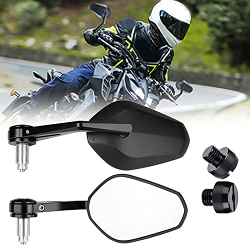 JGANRF 22mm 7/8" Motorrad Bar End Spiegel Für MT07 MT09 MT10 R1 R3 FZ6 TMAX530 TMAX 500 Xmax XJ6 XJR1300 FZ 6 Fun 900 von JGANRF