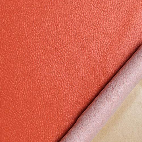 Sofa leder patch selbstklebend Orange 20X50CM Leder Flicken Aufkleber Patch Repair Lederreparatur Set Leder, Vinyl & Kunstleder Reparieren Kit Für Autositze von JGBDFHV