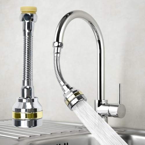 JGCJGG 2 Stück Flexibel Wasserhahn Verlängerung 360 Grad Schwenkbarer Verlängerungshahn mit 3 Modi 148mm Wasserhahn Extender Wasserhahn Aufsatz Verlängerung mit Strahlregler für Küche, Badezimmer JGCJGG 2 Stück Flexibel Wasserhahn Verlängerung 360 Grad Schwenkbarer Verlängerungshahn mit 3 Modi 148mm Wasserhahn Extender Wasserhahn Aufsatz Verlängerung mit Strahlregler für Küche, Badezimmer von JGCJGG