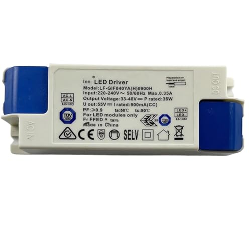 JGGCKNOGG LF-GIF040YA(H) 0800H 32W/40W flimmerfreier LED-Downlight-Treiber mit integriertem Deckentreiber-Vorschaltgerät (Color : LF-GI, Size : 36W) von JGGCKNOGG