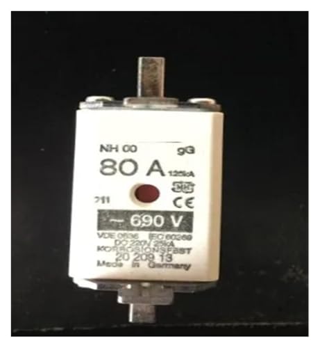 JGGCKNOGG Sicherungen NH00 80A 690V 2020913 NH00 100A 690V 2020913 NH00 125A 690V 2020913 (NH00 80A 690V 2020913) von JGGCKNOGG
